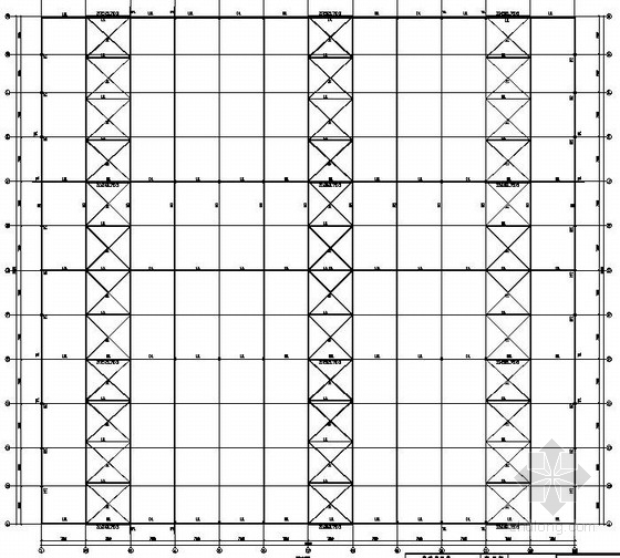 轻型门式钢架钢结构车间施工图（含建筑图）-钢架布置图 