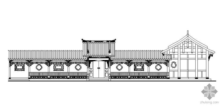 花廊架详图资料下载-长廊工作间施工详图