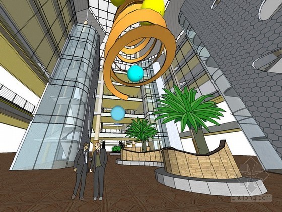 商场loft模型资料下载-商场室内sketchup模型下载