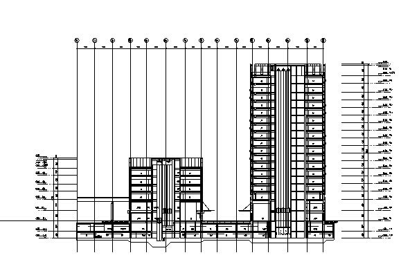 [天津]16年最新高层服务型办公楼建筑施工图（地下车库及人防）-16年最新高层服务型办公楼建筑施工图