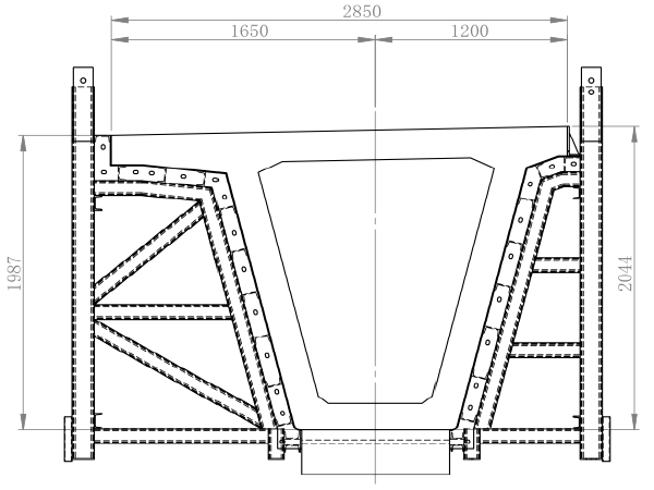40m标准简支箱梁资料下载-40m箱梁截面方案图-边梁