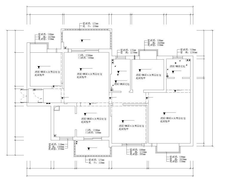 施工动画高清资料下载-[上海]126㎡四居室内部装修全套施工图设计（附高清效果图）