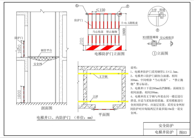 完整版安全文明施工标准化图集-60页-电梯井防护