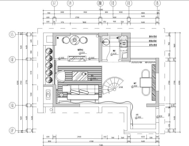 [广东]东莞鹿港小镇现代风格样板房施工图设计-水施设计图