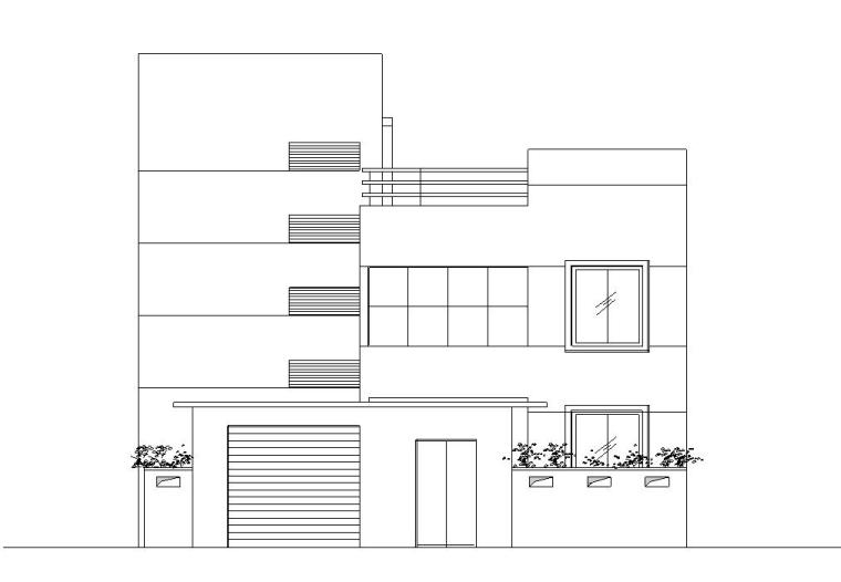 别墅现代风格施工图资料下载-[广东]现代风格砖混结构住宅楼别墅建筑施工图设计