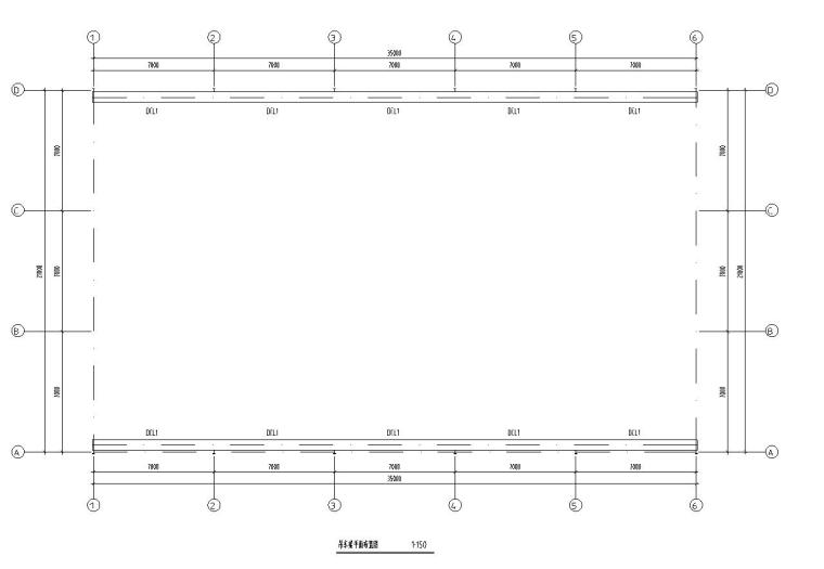 福联公司钢结构工程CAD图纸-吊车梁布置图