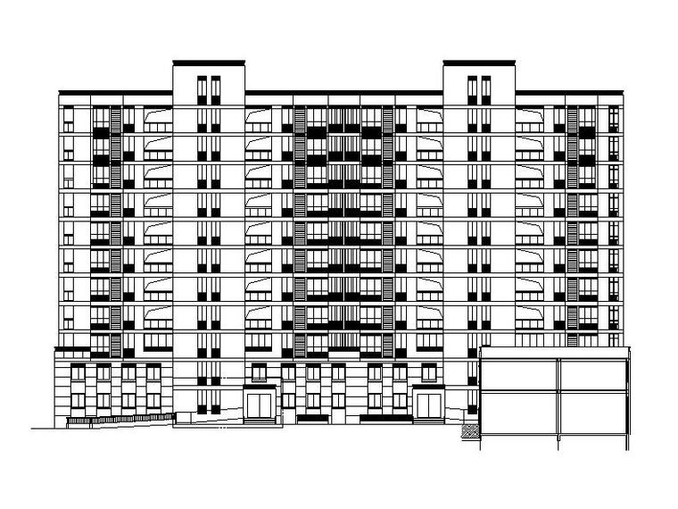 住宅施工图框架结构资料下载-[浙江]高层框架结构混合型民用住宅建筑施工图（含商业）