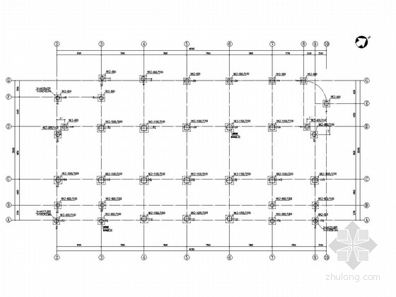 八层框架结构建筑平面图资料下载-[安徽]地上八层框架结构办公大厦结构施工图