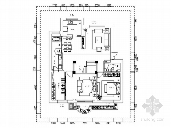公寓精装修施工图资料下载-[江苏]精装名师设计现代风格复式装修施工图（含效果）