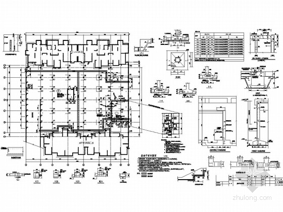 地下车库坡道CAD图资料下载-[山东]地下单层框架结构地下车库结构施工图