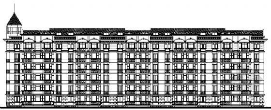 六层住宅建筑效果图资料下载-某六层住宅建筑方案图