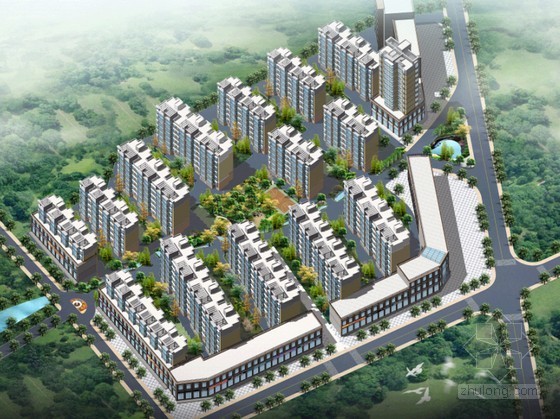 山地别墅住宅小区建筑图资料下载-[江苏]某现代住宅小区规划方案文本（含建筑图）