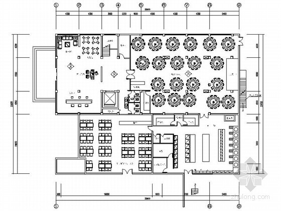 单人办公空间装饰资料下载-[湖北]某烟草专卖局办公室内装修图