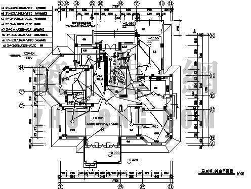120平米别墅设计施工图资料下载-某户型别墅电气设计