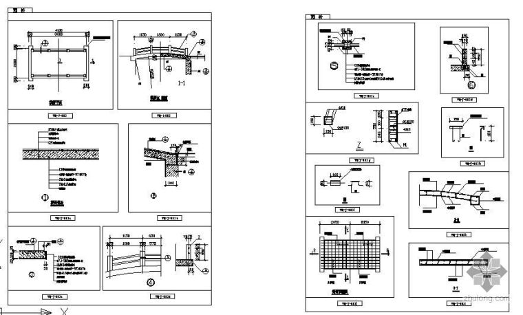 高速公路施工图一套资料下载-一套完整的园桥施工图