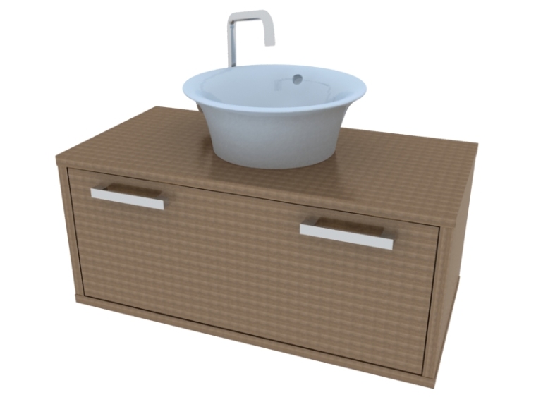 洗手盆节点CAD图资料下载-简约洗手盆3D模型下载