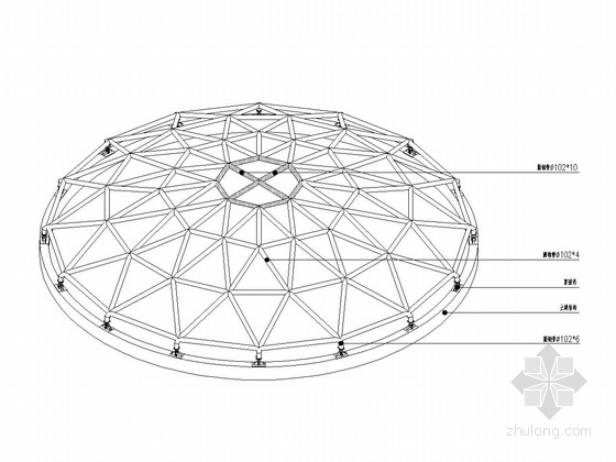 穹顶天窗资料下载-公共大堂采光天窗钢桁架结构施工图