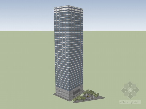 高层塔楼sketchup资料下载-现代高层SketchUp模型下载