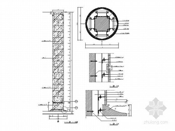 大理石别墅CAD内装资料下载-大理石包柱CAD图块下载