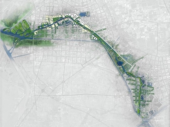 滨河的城市设计案例资料下载-[江苏]滨河城市景观规划设计方案