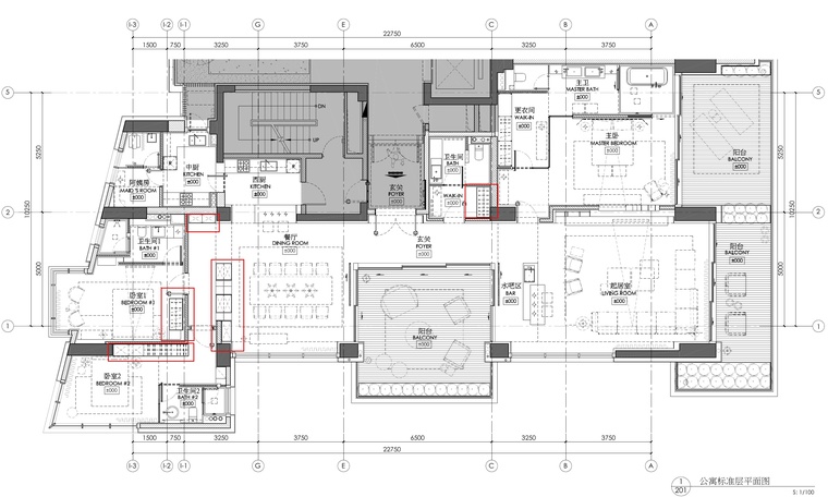 空调插座cad资料下载-[李玮珉]三亚海棠湾四季公寓四居室样板间室内装修施工图+效果图+物料（CAD、JPG、PDF）