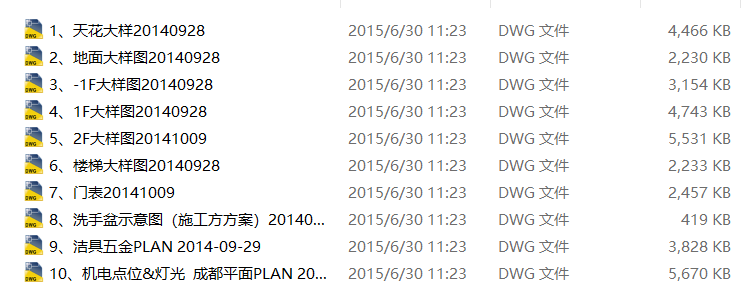 [CCD]嘉裕地产成都四居室别墅样板房室内装修施工图+设计方案+效果图（CAD、JPG、PDF）-总缩略图