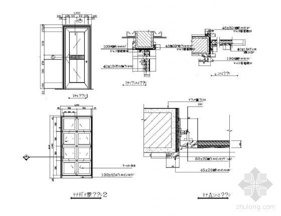 门结构大样图资料下载-门大样图1