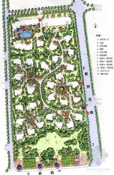 小区绿地设计图片资料下载-[浙江]小区二期环境景观设计方案
