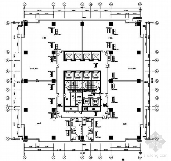 广场写字楼空调资料下载-重庆某写字楼空调图