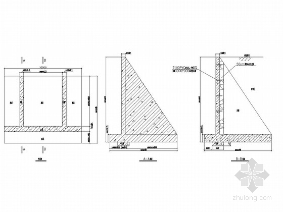建筑施工图设计挡土墙资料下载-扶壁式挡土墙施工图（含配筋）