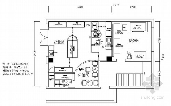 面包店装修设计图CAD资料下载-[四川]知名品牌面包店室内装修施工图（含效果）