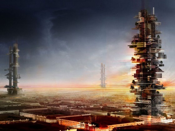 2010evolo摩天大楼资料下载-Vertical Street City-eVolo摩天大楼建筑竞赛2010年