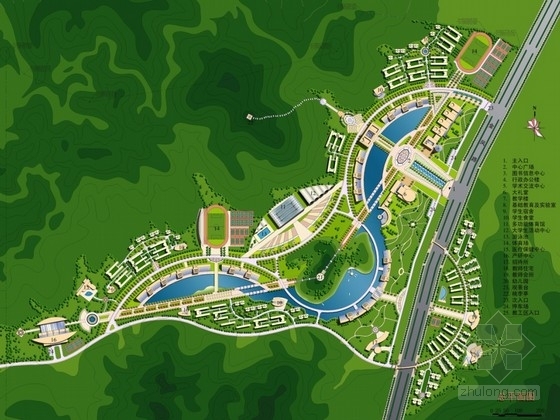 长江大学校园总体规划资料下载-[珠海]大学校园总体规划设计方案
