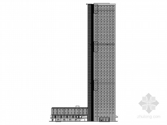 电子商务中心建筑施工图资料下载-[杭州]某四十层超高层国际商务中心建筑施工图（148米）