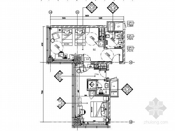 家庭室内装修步骤资料下载-[江苏]时尚家庭套房室内装修图