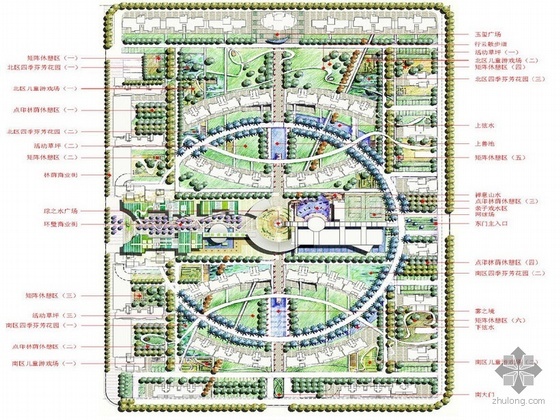 居住区景观方案设计概算表资料下载-杭州居住区景观方案设计