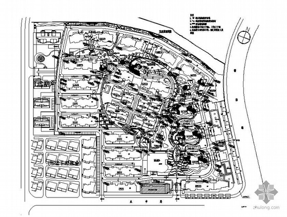 小区地下停车场柱网资料下载-无锡花园小区全套景观施工图
