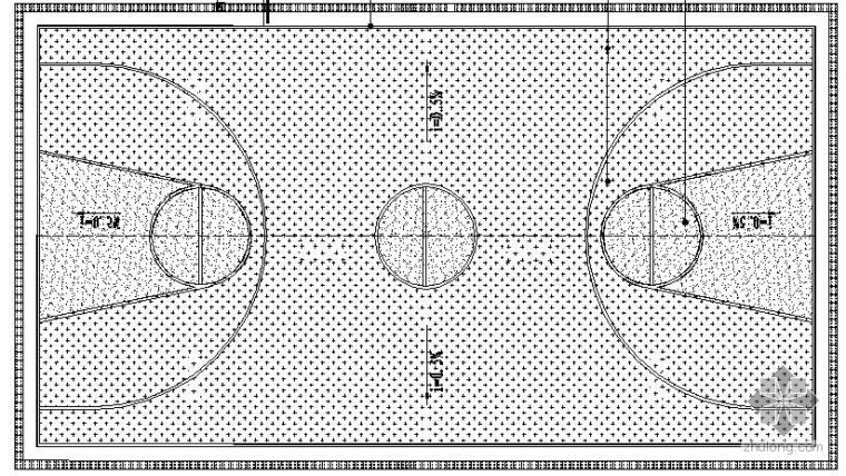 塑胶蓝球场施工图资料下载-篮球场详细施工图