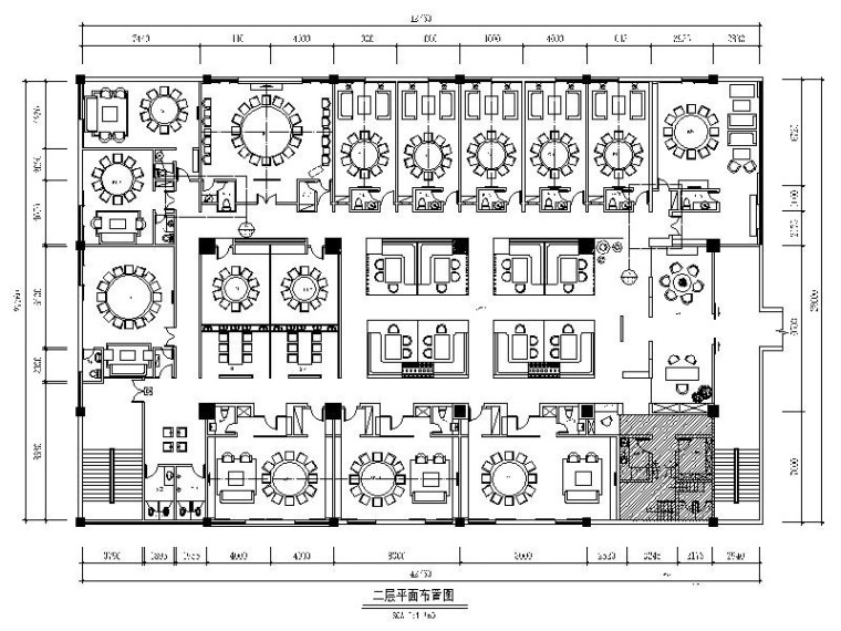 南宁市施工图资料下载-[南宁]传统中式风格餐厅室内设计施工图（含实景图）