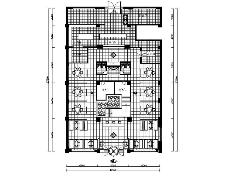 中式餐饮建筑室内设计资料下载-[通化]新中式风格火锅店室内设计施工图（含效果图）