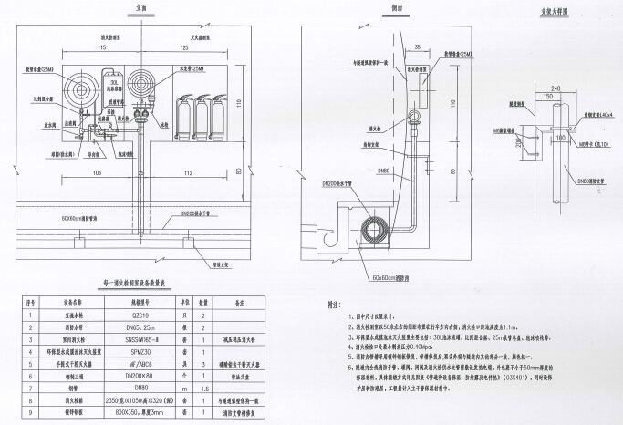 [西藏]山岭重丘区二级公路隧道机电工程设计图纸255张（供电通风照明消防监控）-消防栓洞室布置图