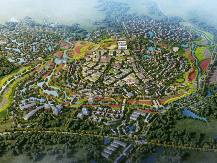 特色小镇总体规划设计资料下载-[湖北]中国农谷玫瑰小镇总体规划设计
