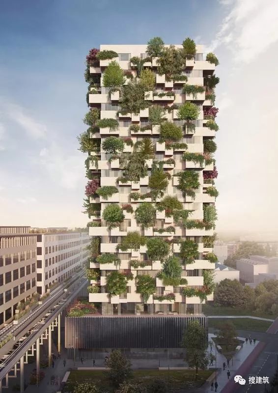 住宅建筑户型图设计资料下载-垂直森林住宅户型图，你觉得可行吗