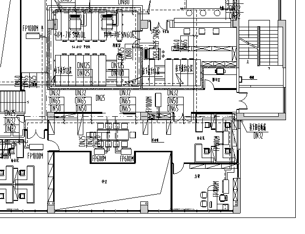 安徽某住宅楼暖通施工图-冷媒系统平面图