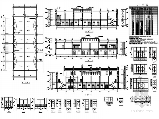 简欧风格两层菜市场及超市建筑施工图-简欧风格两层菜市场及超市建筑大样图