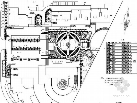 景观广场总图CAD资料下载-某地办公区广场规划设计总图