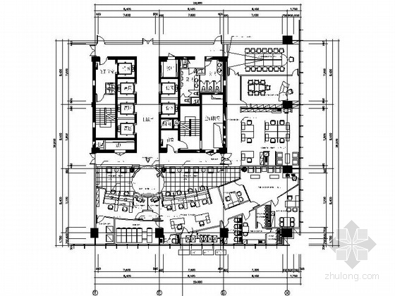 室内装修消防设计施工图资料下载-[上海]韩式设计风格银行室内装修施工图