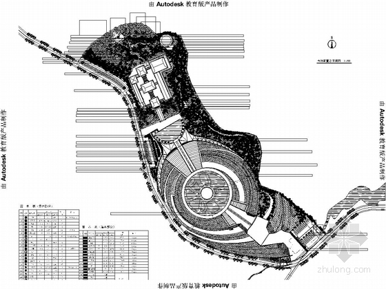 [长沙]湘军文化园景观工程施工图-总平面图植物