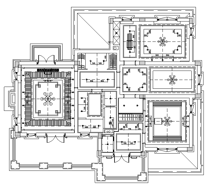 400平米中式别墅施工图资料下载-[山东]混搭风格别墅样板房设计施工图（附效果图）