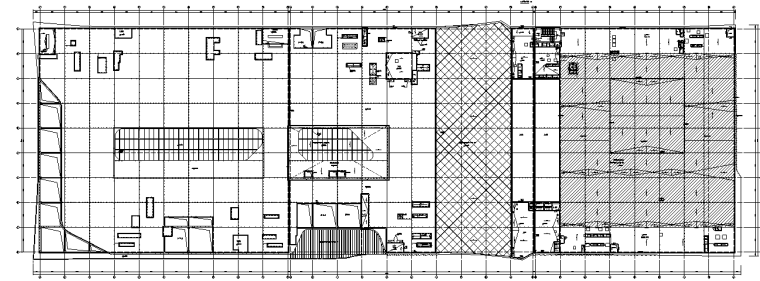 北京居住区改造大型商业购物中心电气施工图-屋顶防雷平面图